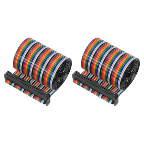 Connecteur IDC 40 broches mâle femelle pas 2.54mm | Câble ruban plat PATIKIL 100cm pour imprimante DIY