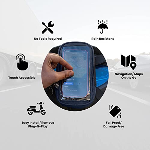 Image of NISHI Universal Mobile Holder /Stand /Mount Pouch for Scooters Scooty (Yamaha Fascino)