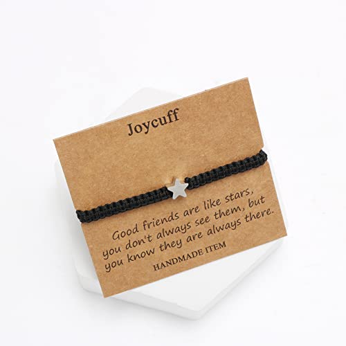 Friendship Gifts For Women Friends Dainty Initial Letter S Star Charm Bracelet Handmade Rope Braided Adjustable Jewelry Personalized Birthday Graduation Gifts #TOP4