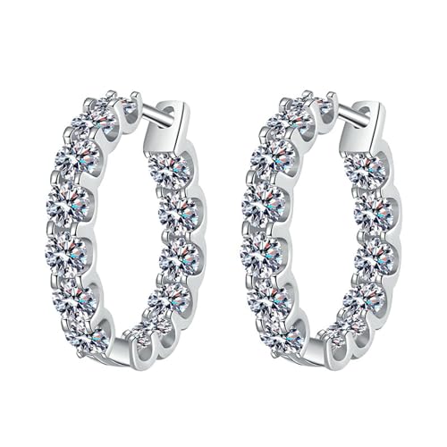 Boucles d'oreilles en argent et pierre moissanite, le cadeau parfait pour elle