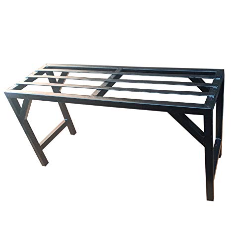 Image of Iron Single Step Flower Pot Holder Plant Stand Garden Bench for Roof and Outdoor Heavy Duty Hold Up to 175KG