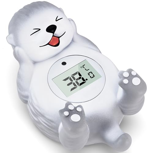Baby Bath Thermometer Otter – Digital Floating Water Thermometer for Baby Bath with Clear Display & Fast Readings. Accurate & Safe for Newborns and Babies