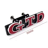  JJZXD 3D GTD GTID Grill, Compatible con Golf MKIV Etiqueta de Golf MKV Logo de Coche Golf MKVII Logotipo de Coche Polo 9N2 Polo N3 Insignia (Color Name : Grill)