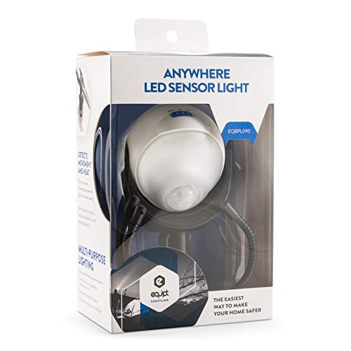 Equipt EQBPL090 Weather Resistant Portable Multi-Functional 360 Degree LED Light w/ Motion Sensor for Outdoor Lighting