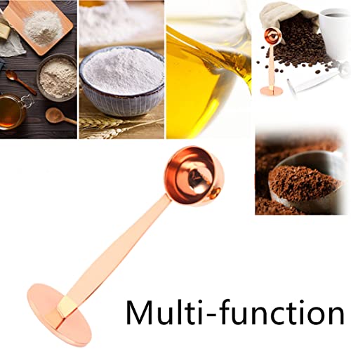 Espresso Scoop With Tamper Coffee Measuring Spoon Stainless Steel Measuring Scoop Ground Coffee Tablespoon For K Cups 30Ml Tea Spoon 2 In 1 Coffee Spoon With Powder Hammer Tamping #TOP4