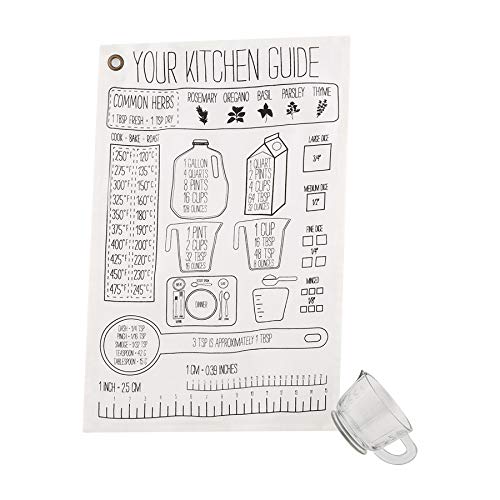 Vaso medidor de vidrio con paño 8 fl oz miniatura 2