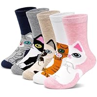 PUTUO Calcetines Niña Divertidos de Algodón: Calcetín Térmicos