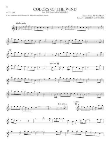 The Big Book Of Disney Songs -For Alto Saxophone-: Songbook für Alt-Saxophon