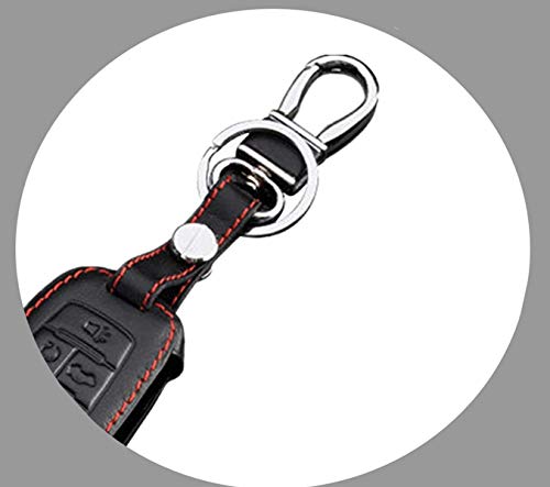 KAWIHEN Leather Key Fob Case Cover Compatible with Chevrolet Chevy Camaro Cruze Equinox Impala Malibu SS Sonic GMC Terrain Buick Encore Lacrosse Regal Verano OHT01060512
