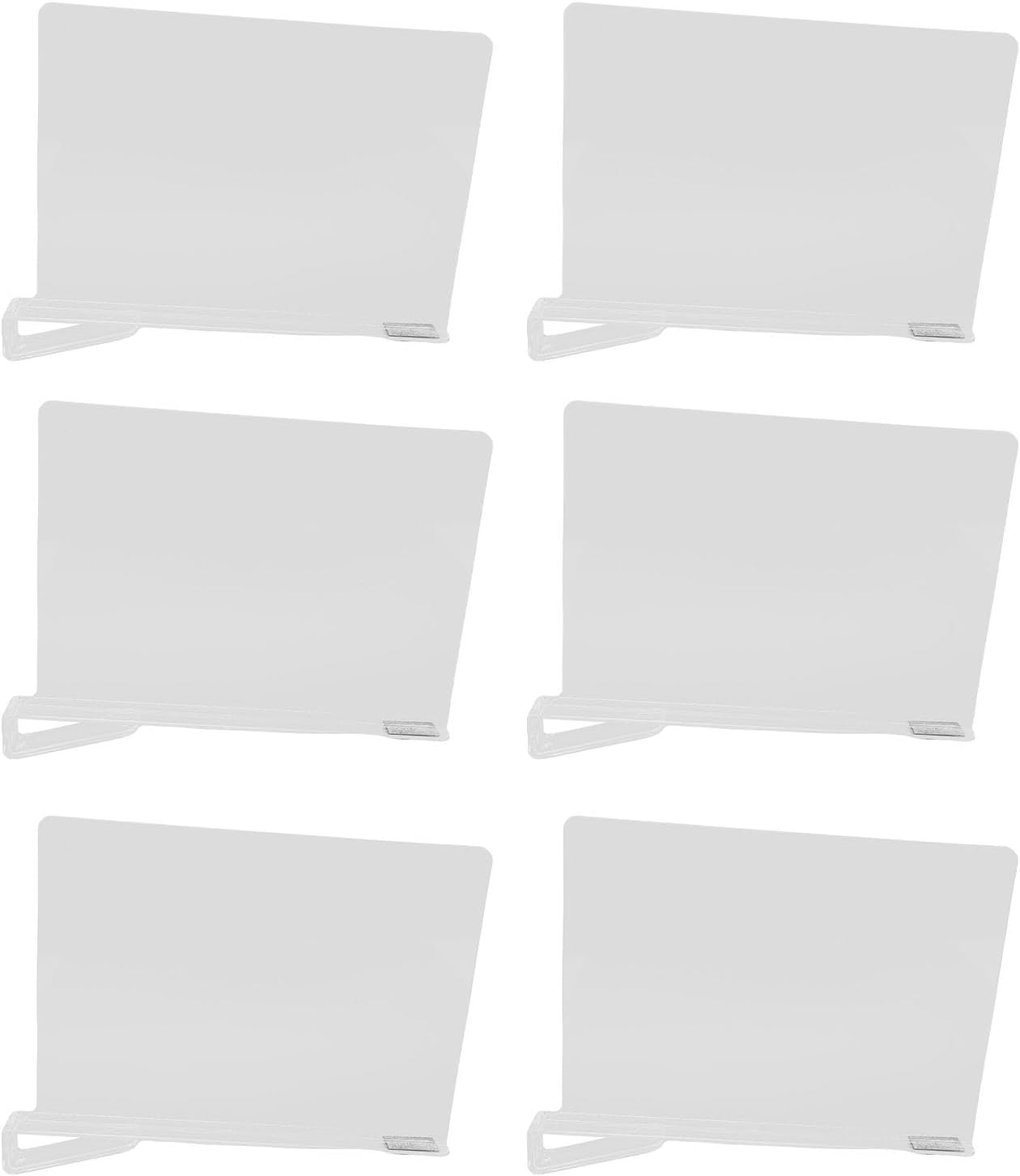 TARSHYRY Clear Shelf Dividers for Closet Organization 6PCS Acrylic Shelf Organizer Separators Maximize Storage Space for Bedroom Kitchen Office