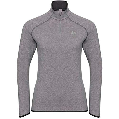 Odlo Damen Pullover Midlayer 1/2 Zip Carve CERAMIWARM, Grey Melange, S, 542161