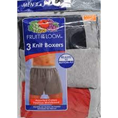 Fruit of the Loom Men's Big Man Knit Boxers (XXX-Large Big Man, Assorted Solids Boxer Briefs 3pk)2