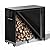 Mars Explo 4ft Firewood Log Rack with Cover Outdoor, Heavy Duty Indoor Outdoor Firewood Storage Log Rack with Cover Combo Set Black