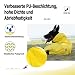 FLYING TAIL Nicht Steif, Super Weiche Haptik Hunde-Regenmantel, Reflektierend, Verstellbar, Einfach zu Tragen, Leinenloch für S - XXXXXL Hunde (Gelb, L)
