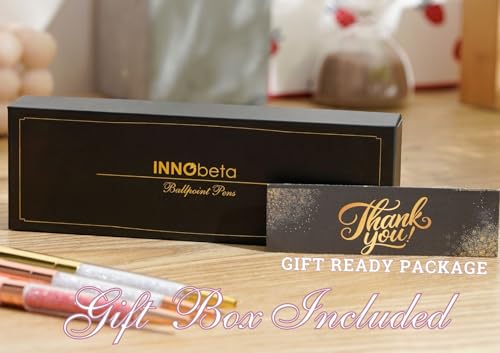 InnoBeta Medical Assistant Gifts for Wowen, Floral Glitter Ballpoint Pen Set of 3, Gift Ideas on Birthday, Christmas - Image 5