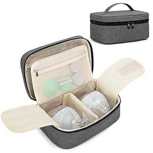BAFASO Milchpumpe Tasche, Tragetasche für Milchpumpe Zubehör, Reiseasche für Brustpumpen und Stillpumpe Set, Grau