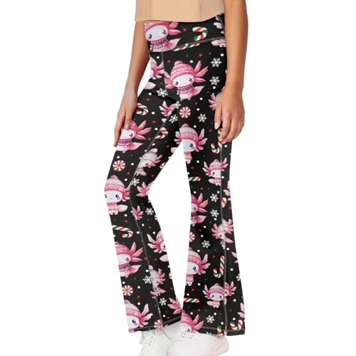 Image of Girls Flare Leggings Cute Bell Bottoms for Teen Girls Wide Leg Sweatpants for 5-14 T