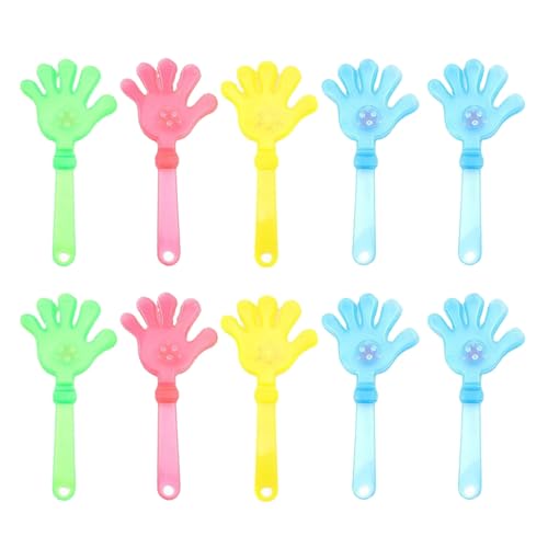 Beimus 10pcs Glow Stick Hand Clappers Night Event Accessory Flashing Clap Hands Toy For Children And Adults Halloween Ornament