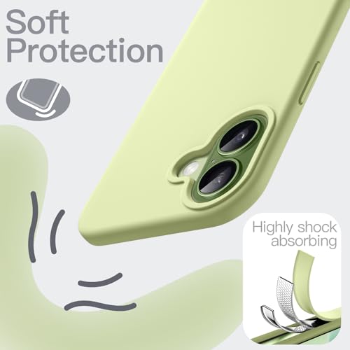 Image of JETech Liquid Silicone Case for iPhone 17 6.3-Inch, Silky Soft Touch Full-Body Protection, Anti-Scratch Shockproof Phone Cover with Microfiber Lining (Green)