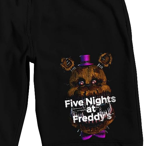Five Nights at Freddy's Men's Black Graphic Lounge Shorts2