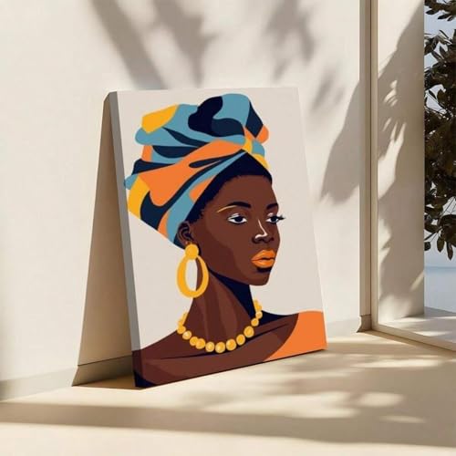 Art mural africain grand format 60x80cm sans cadre