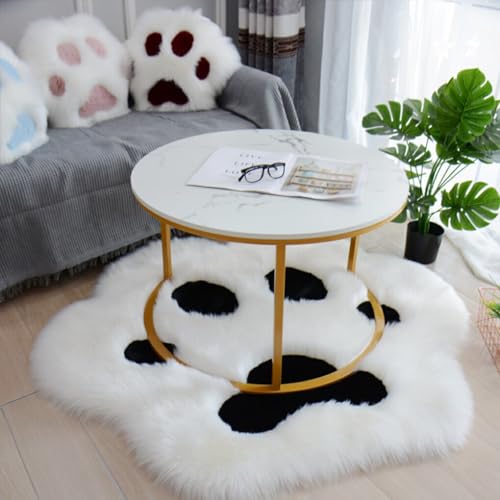 Tapis patte de chat rose pour réchauffer un sol de chambre froid - 8