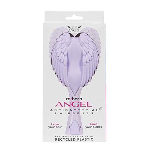Hair Detangler Brush - Detangling Brush For Thick Hair With Soft Bristles, Angel Wing Design, & Long Handle - Water Resistant Tangle Angel Reborn Hairbrush For Shower & Hairstyling - Lilac #TOP3