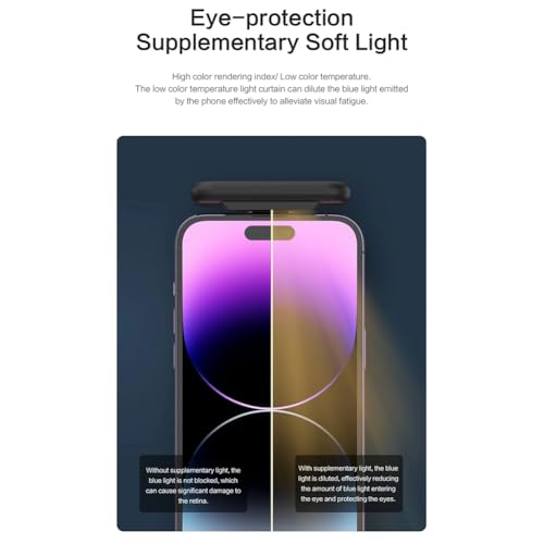 Luz de lectura para smartphone con imán adhesivo y luz cálida LED 7