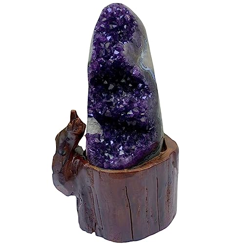 Appro.8.38LB Natural Amethyst Crystal Cluster Gemstone Specimen for Home Decor Raw Druzy Geode Quartz Stone Figurine for Reiki Healing Meditation, Amethyst Stones