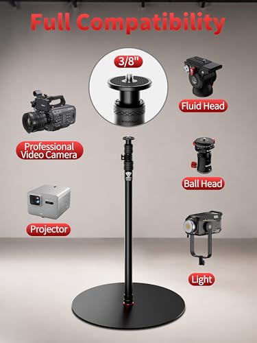 Image of IFOOTAGE Cobra RB-A500,79 inch Round Base Monopod,Heavy-Duty Floor Stand with Weighted Base, Adjustable Height, Light Stand for Studio, Base Diameter: 50 cm / 19.7 in