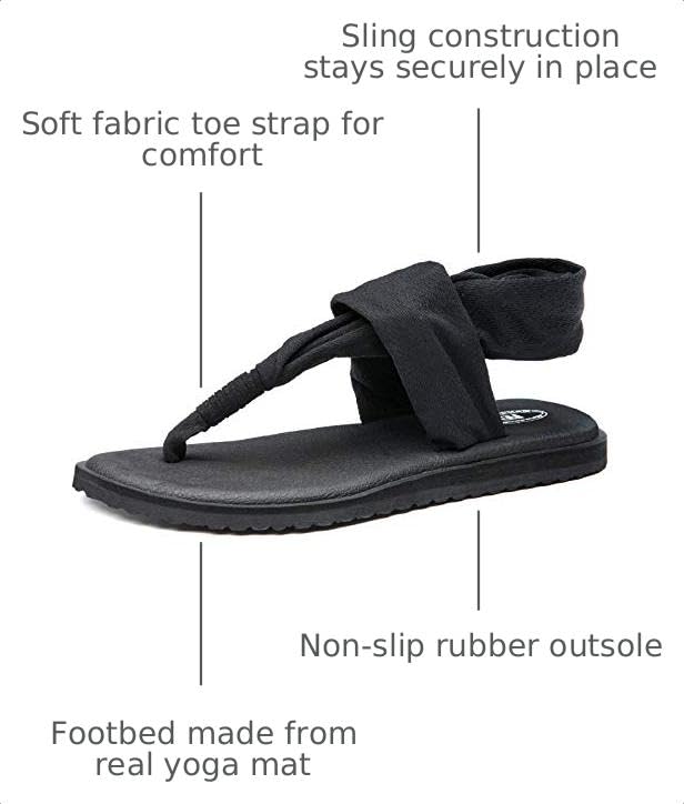 Image of Ranberone Women's Yoga Mat Flip Flops Casual Flat Summer Beach Sandals
