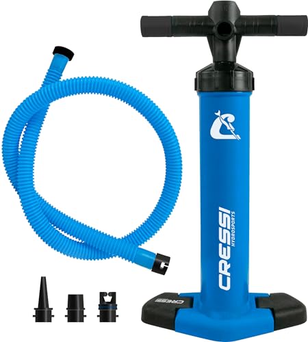 Cressi Feather High Pressure Inflation Hand Pump, Pompa Manuale Unisex Adulto, Blu (Blue), Taglia...