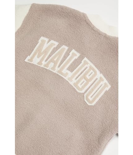 Barefoot Dreams Girls CozyChic Toddler Malibu Varsity Jacket2