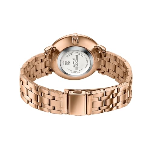 Image of Sonata Poze 9 with Quartz Analog Pink Dial IPRG Strap Watch for Women - SP80183WM01W