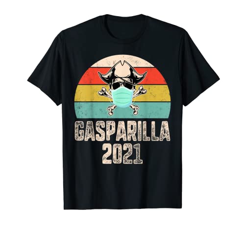 Gasparilla 2021 Tête de mort pirate avec os croisés Tampa FL Festival T-Shirt