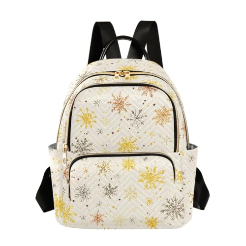 Sac à dos de voyage jaune flocon de neige, le cadeau idéal