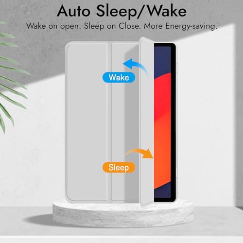 Image of Robustrion Case for Moto Pad 60 Pro 12.7 inch Cover Case with [Pencil Holder] [Soft Flexible Case] for Motorola Pad 60 Pro Cover 12.7 inch [Auto Sleep Wake Support] - Grey