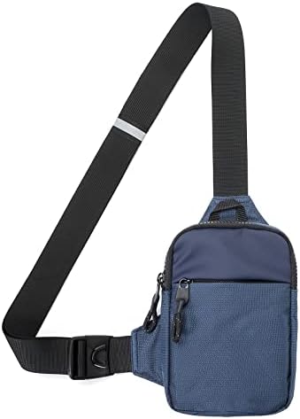 DONGKER Slingtassen, waterdichte borsttas met verstelbare schouderriem voor mannen en vrouwen, wandelen, reizen, buitensporten, Wit S, Small
