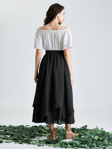 Jupe Renaissance longue et fluide taille haute pour sublimer la silhouette