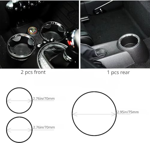 Mini R55 R56 R57 Portavasos para Carro, 3 Piezas de Silicona miniatura 4