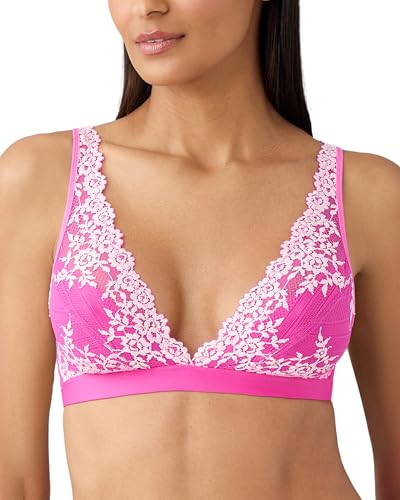 Image of Wacoal Women's Embrace Lace Lightly Lined Wire Free Mid Coverage Bralette, 852191