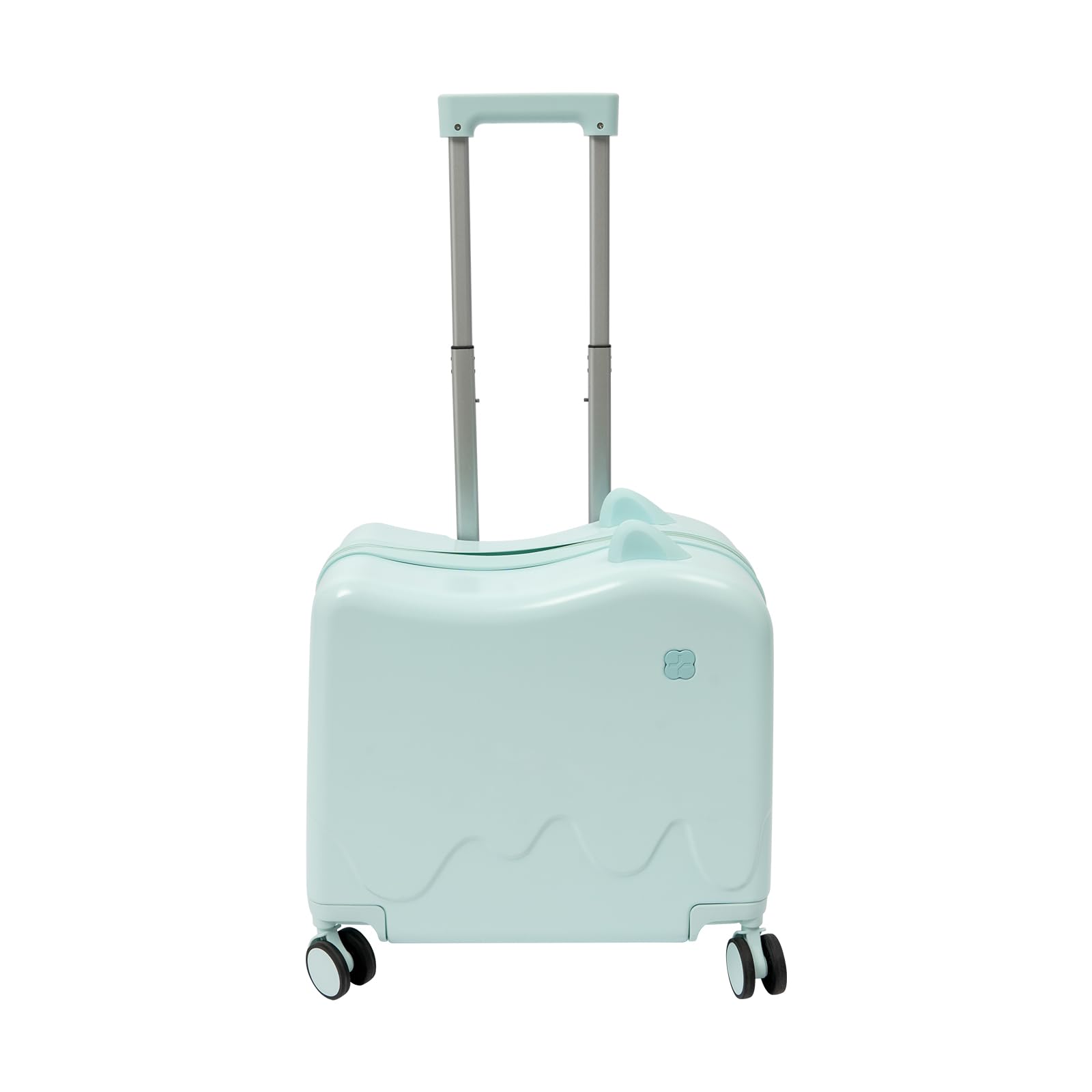 Porkke 18" Kids Carry On Luggage, Ride-On Kids' Suitcase with Double Spinner Wheels, Cute Lightweight Tow-Along Luggage with Password Lock, Children's