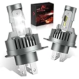 AUXIRACER H4 LED Bombillas Coche, 50W 16000LM 6500K Blanca Frío para Moto y Coche, Reemplazo de Halógena y Xenón Kit, 2 Piezas
