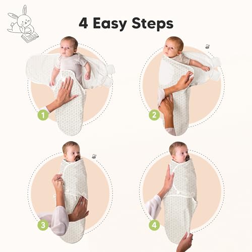 Image of KeaBabies 3-Pack Organic Baby Swaddles for Newborns, Infant (Bumbly, 0-3M) | Baby Girls, Boys, Soft Organic Cotton, Newborn Swaddle Sleep Sack, Nursery Swaddling Blankets