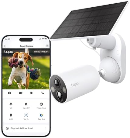 Tapo C425 Kit Solar-Powered Wire-Free 2K Security Cam, AI Detection, 2K QHD