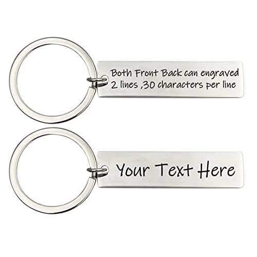 Stainless Steel Engraved Keyring Tag