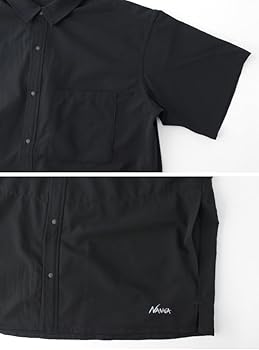 【美品】NANGA ドットエア　ショートスリーブシャツ ブラック size XL ナンガ NANGA ドットエア コンフィー ショートスリーブシャツ