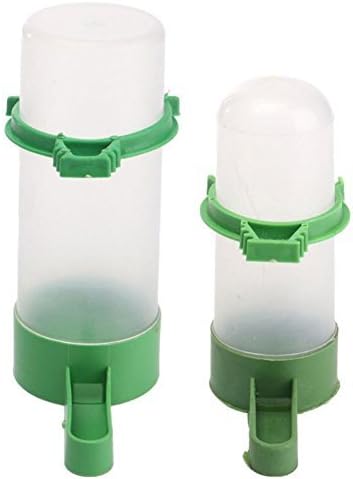 Patgoal 4 Pcs Pet Bird Plastic Drinker Feeder Waterer Clip for Parrots Budgie Cockatiel Lovebirds (L)