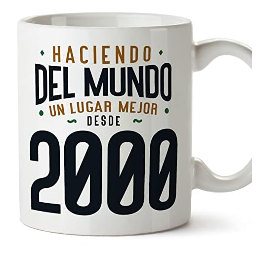 MUGFFINS Tazas 2000 Cumpleaños - En Español - Haciendo del Mundo un Lugar Mejor - 11 oz / 330 ml - Regalo original y divertido