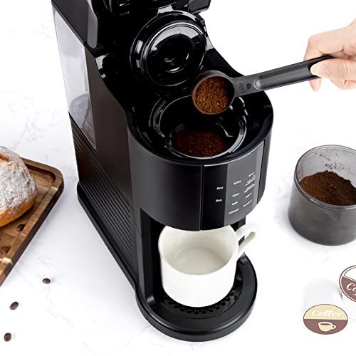 Vimukun Single Serve Coffee Maker For K-Cup Pod And Ground Coffee, 6 To 14 Oz Brew Sizes, 40 Oz Removable Water Reservoir, Single Cup Coffee Brewer With Self-Cleaning Function #TOP4